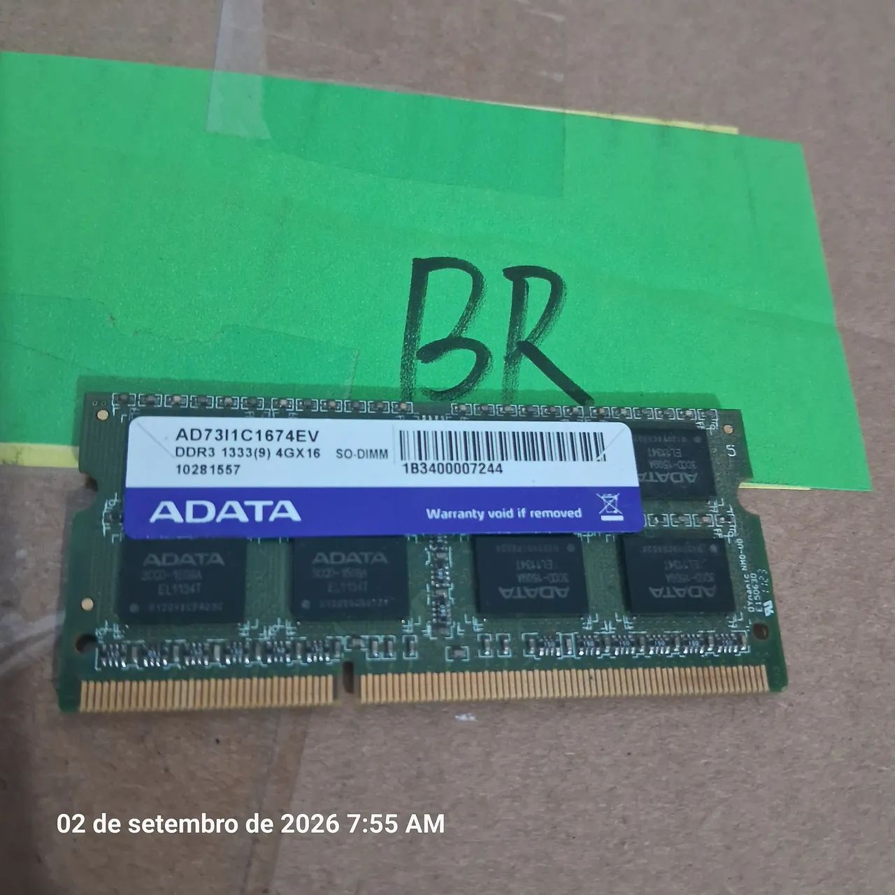Memória Adata notebook 4Gb ddr3 1333Ghz
