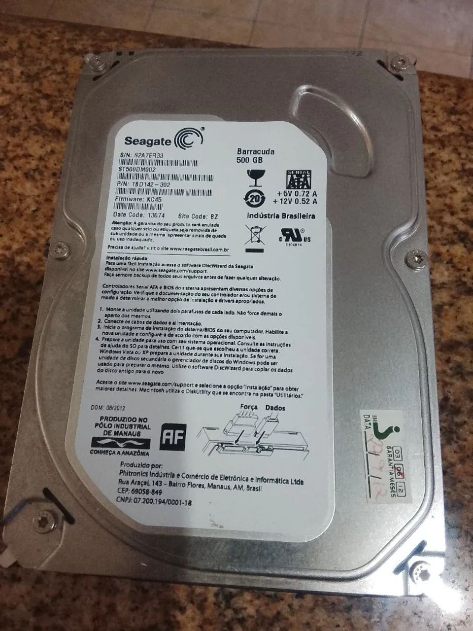 HD 500 GB Seagate sata