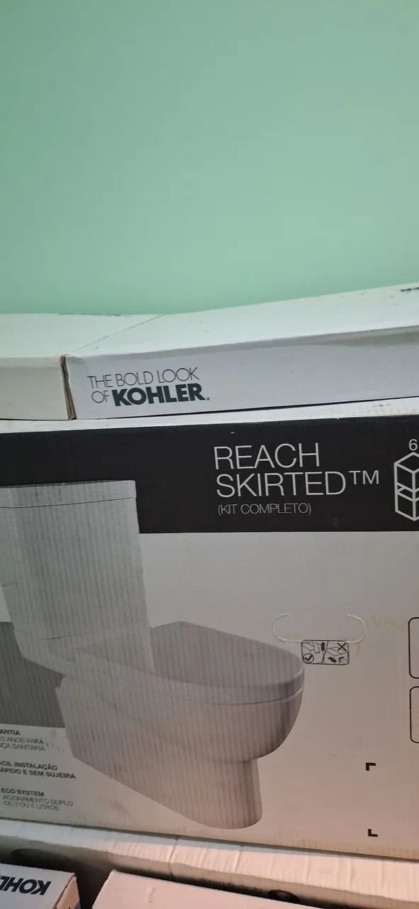 Kit Vaso Sanitário Kohler Reach Skirted 28999BR Original Premium, assento show close nov   - Foto 2