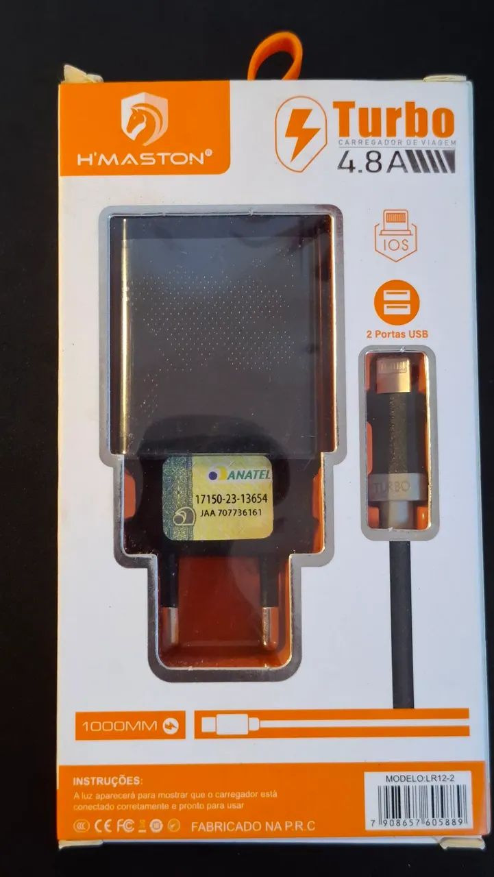 Carregador H?Maston Turbo 4.8A para iPhone + Cabo Lightning - 2 USB. - Foto 4