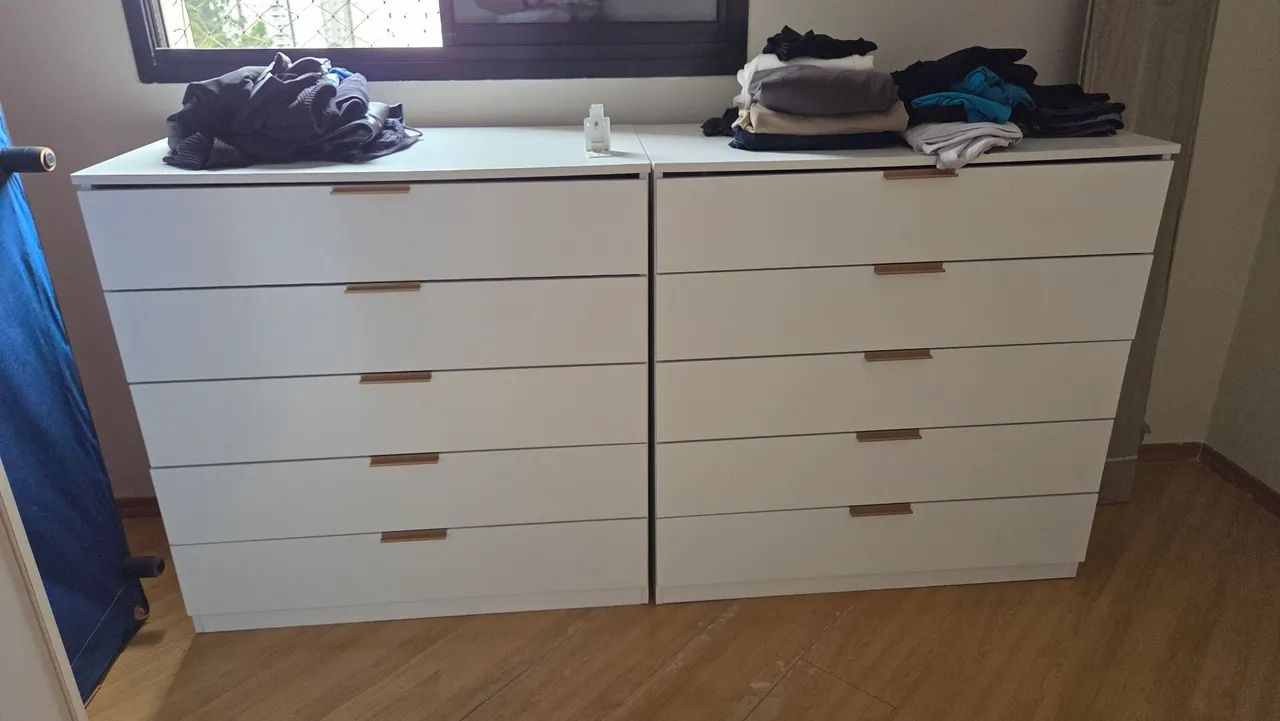 Cômodas Bartira 5 gavetas cada (90 × 44 × 89 cm) - Foto 3