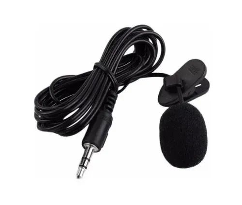 Microfone de Lapela Plug P2 Pc Notebook Live Palestra Gravação de video