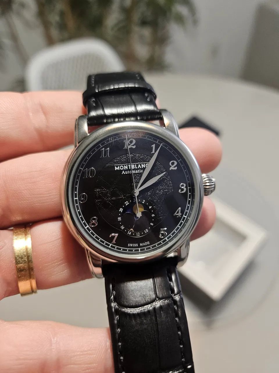 NOVO (Sem Uso) Relógio Montblanc Fases da Lua (super clone) Automático 
