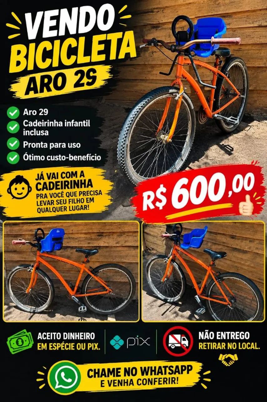 Vendo minha bicicleta aro 29?