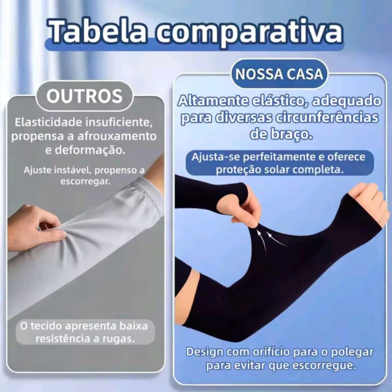 Manguito protetor para o braço com proteção UV50+ - Foto 5