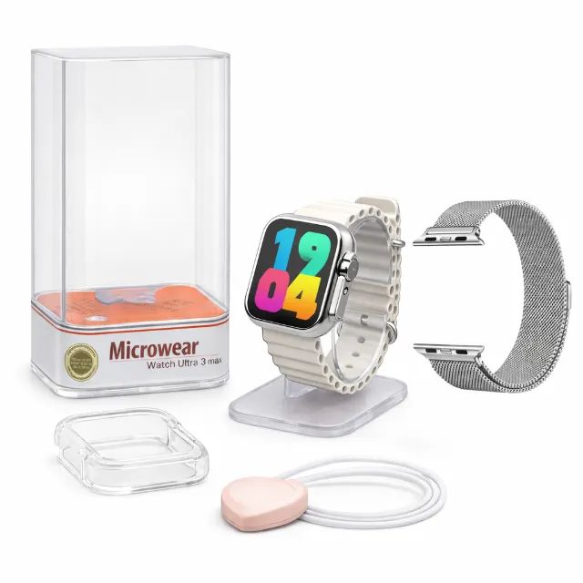 Relógio Smartwatch Microwear Ultra 3 Mini 38mm Séries 10 Feminino Infantil Ips Chat GPT