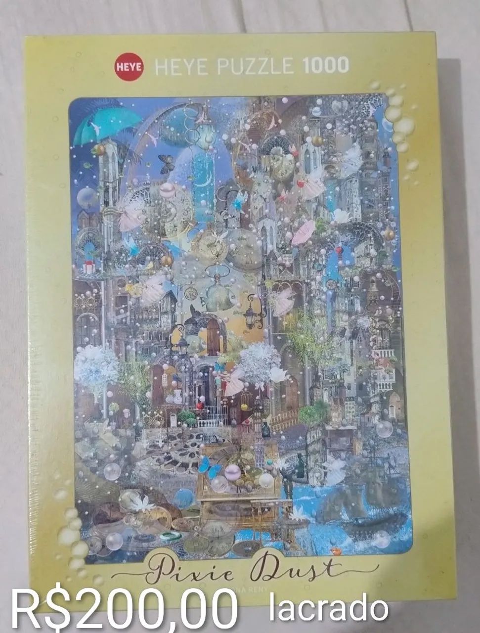 Kit com dois quebra cabeças HEYE, 1000 peças, Pixie Dust