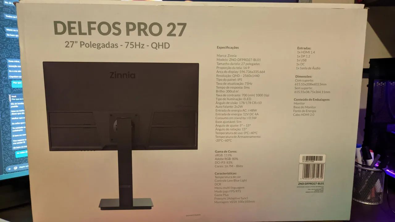 Monitor Zinnia Delfos PRO QuadHD 27'' - Foto 4