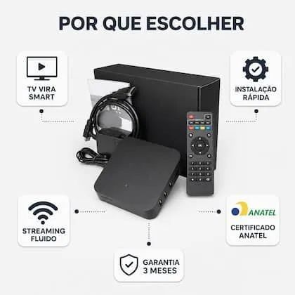 Adaptador e Conversor Smart Android 4K Ultra - Suporte 4K, Design Compacto