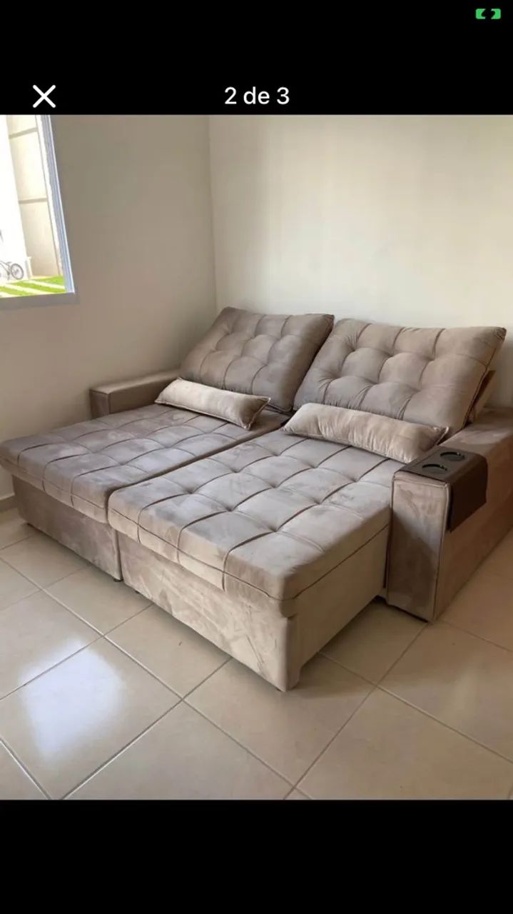 Sofá tomazia reclinável