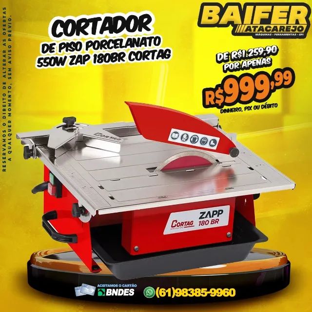 Cortador De Piso Porcelanato 550W Zap 180Br cortag