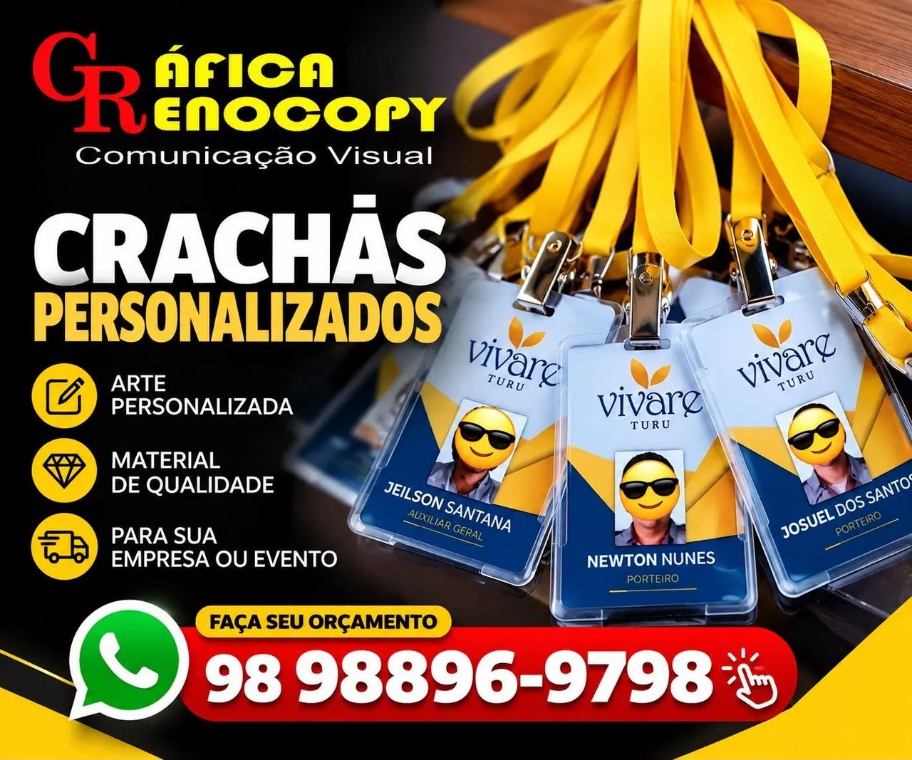 Crachá personalizado - Foto 3