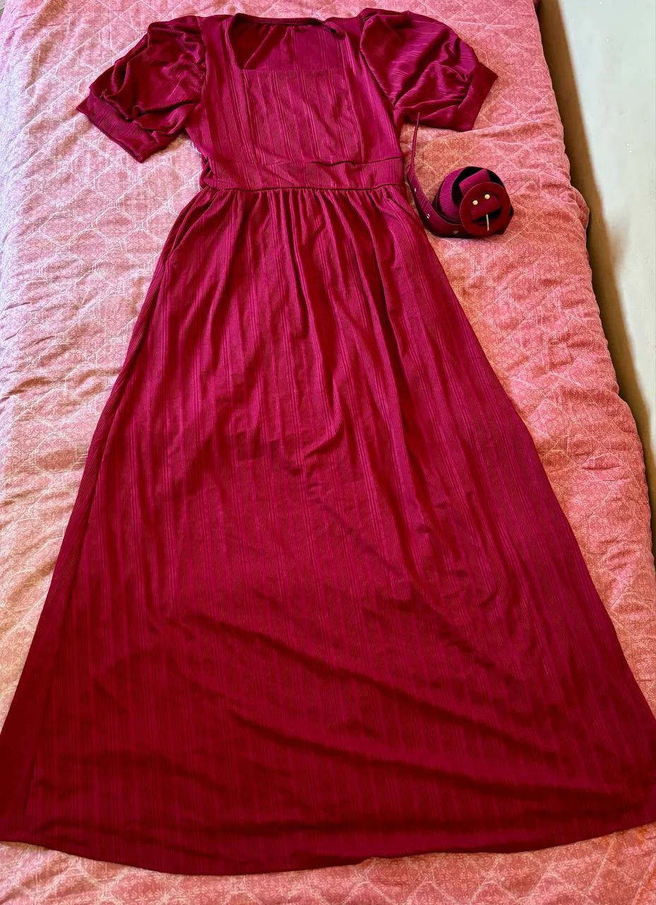 Vestido Longo Cor Vinho  - Foto 3