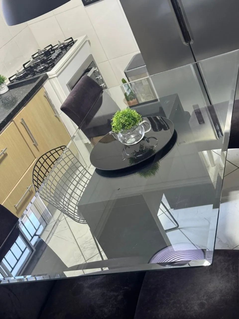 Mesa de Jantar retangular de vidro até 6 lugares - Foto 3