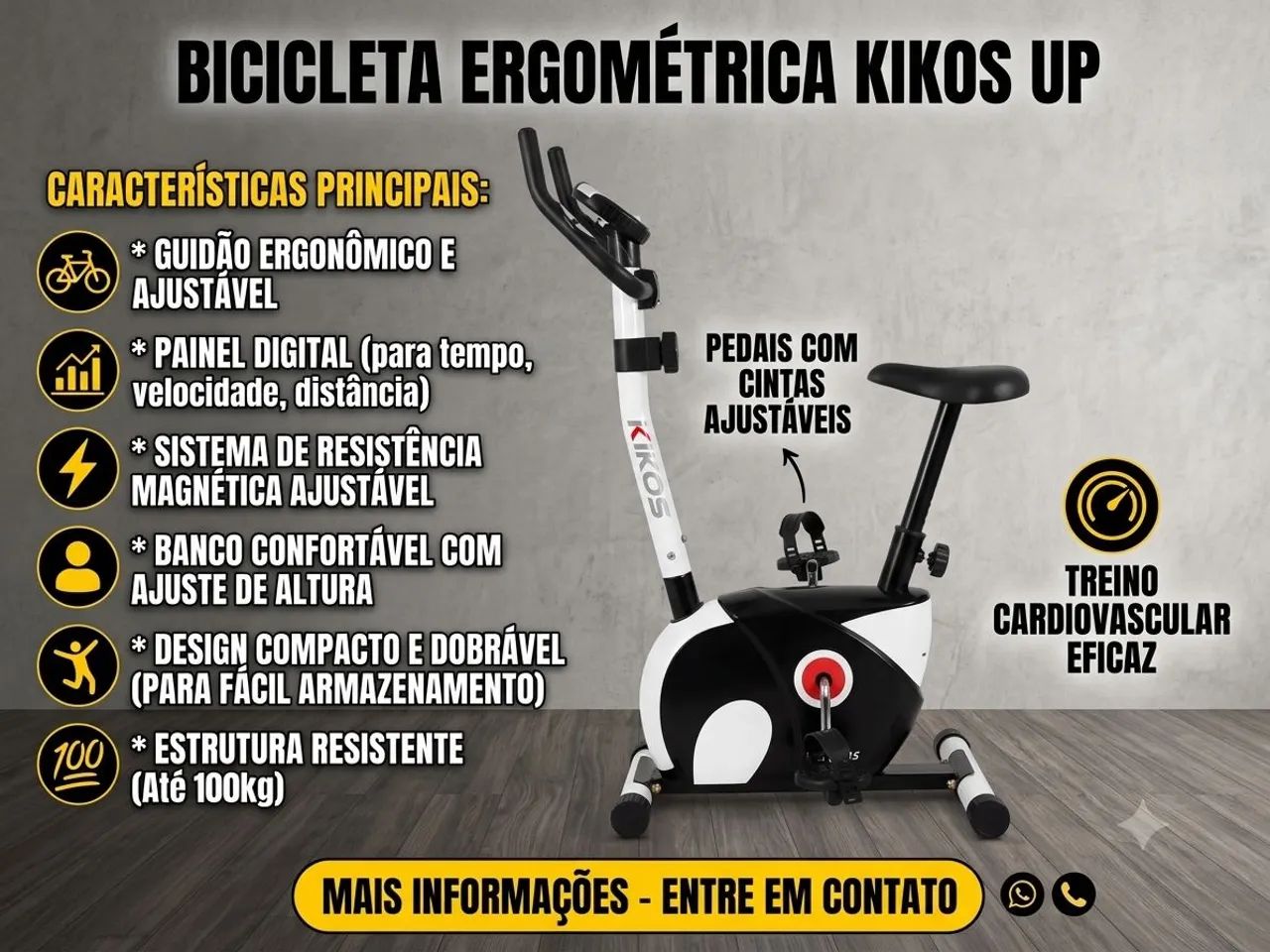 Equipamento Academia - Bicicleta Kikos