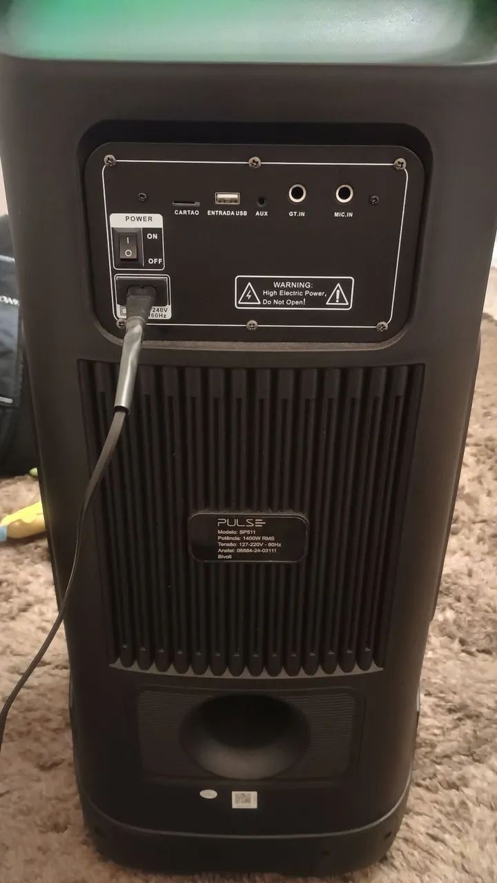 Caixa de som torre pulse box 3 sp511 1400 rms - Foto 5
