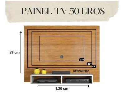  Painel para TV 50 Eros - Moderno, Compacto e Sofisticado - Foto 3