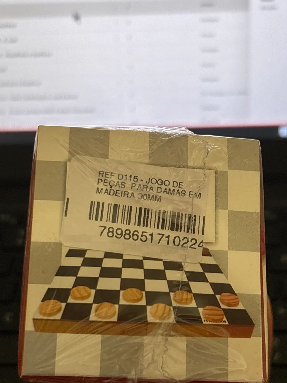 Kit Jogo damas ou gamão em madeira maciça 30mm - Foto 3
