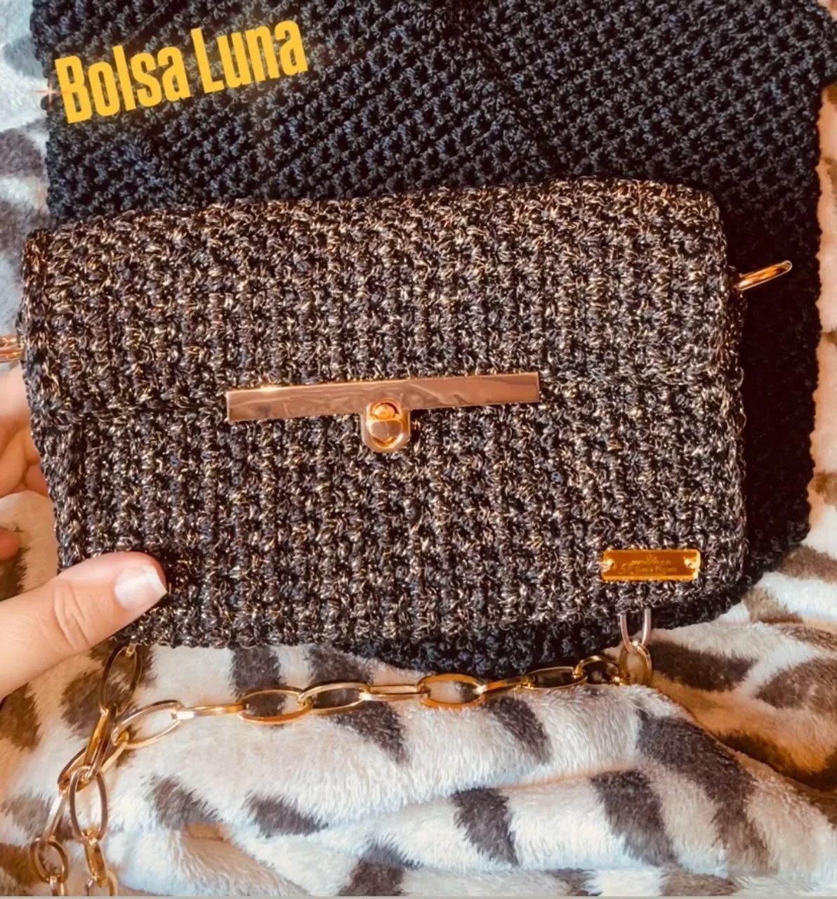 Bolsa de crochê bolsa Luna
