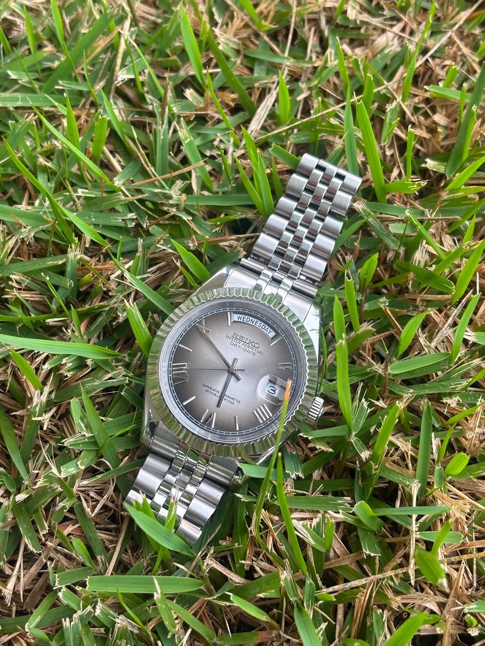 Relógio Seiko Mod Date Just Prata 