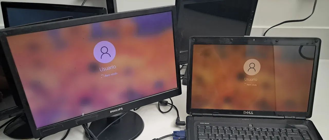 Vendo 04 Monitores Usados Funcionais (19" e 16") - Philips, AOC e Positivo - Foto 5