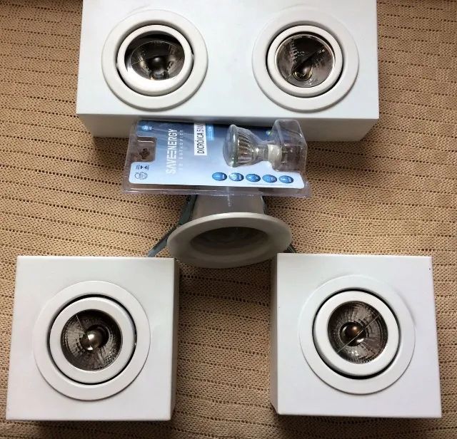 KIT COM 4 LUMINARIAS DE TETO