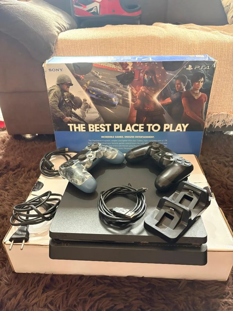 PS4 SLIM 1 TB COM CAIXA!!!!! MANDEM PROPOSTAS!!! - Foto 2