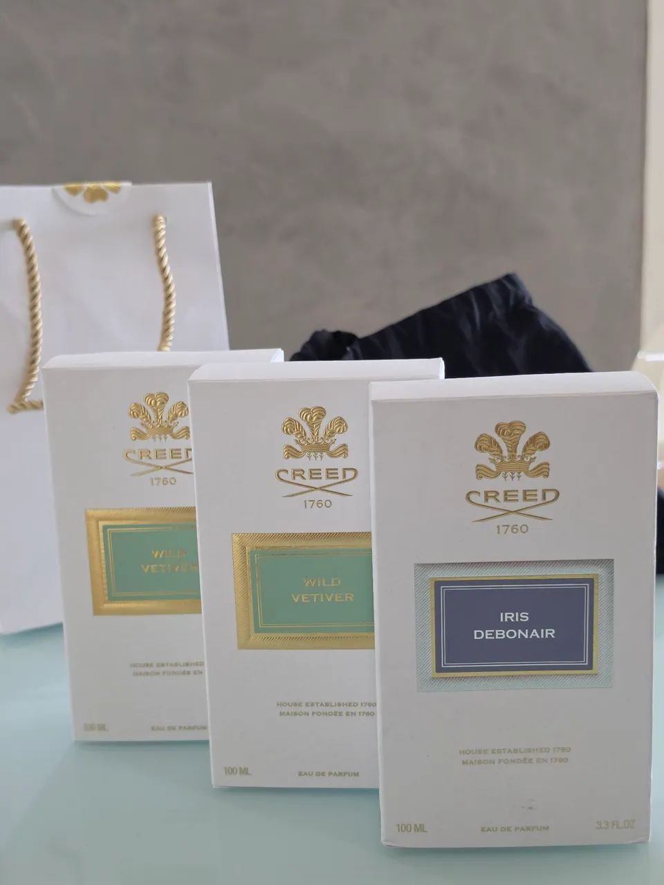 Perfume Creed Wild Vertivier e Iris Debonair lacrados