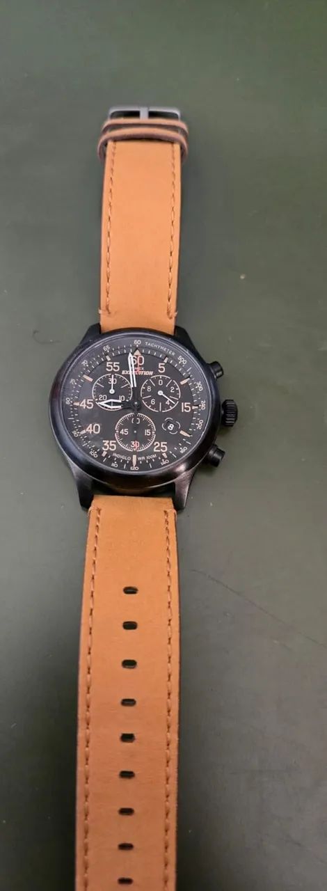 relógio timex expedition cronógrafo couro - Foto 3