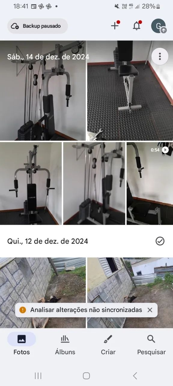 Estação de musculação 