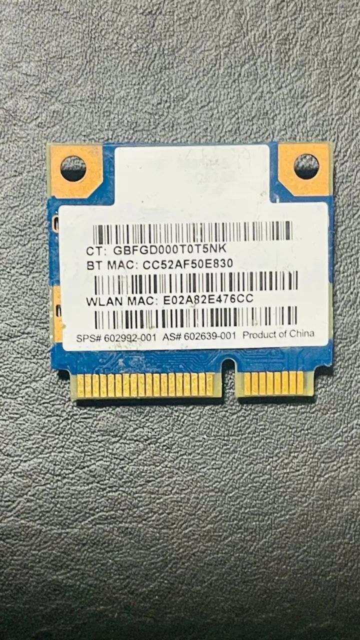 Essa é uma placa combo de rede sem fio (Wi-Fi) e Bluetooth para notebooks - Foto 2
