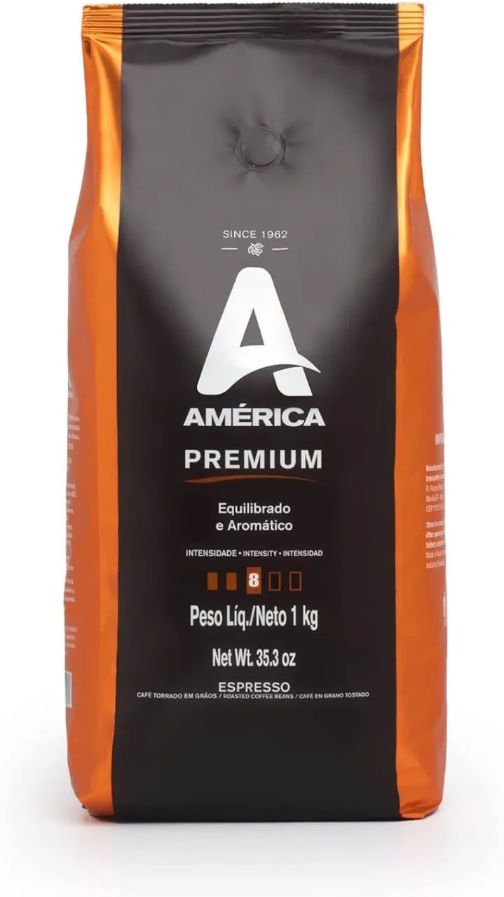  América Café Torrado Em Grãos Premium 1 Kg  - Foto 2
