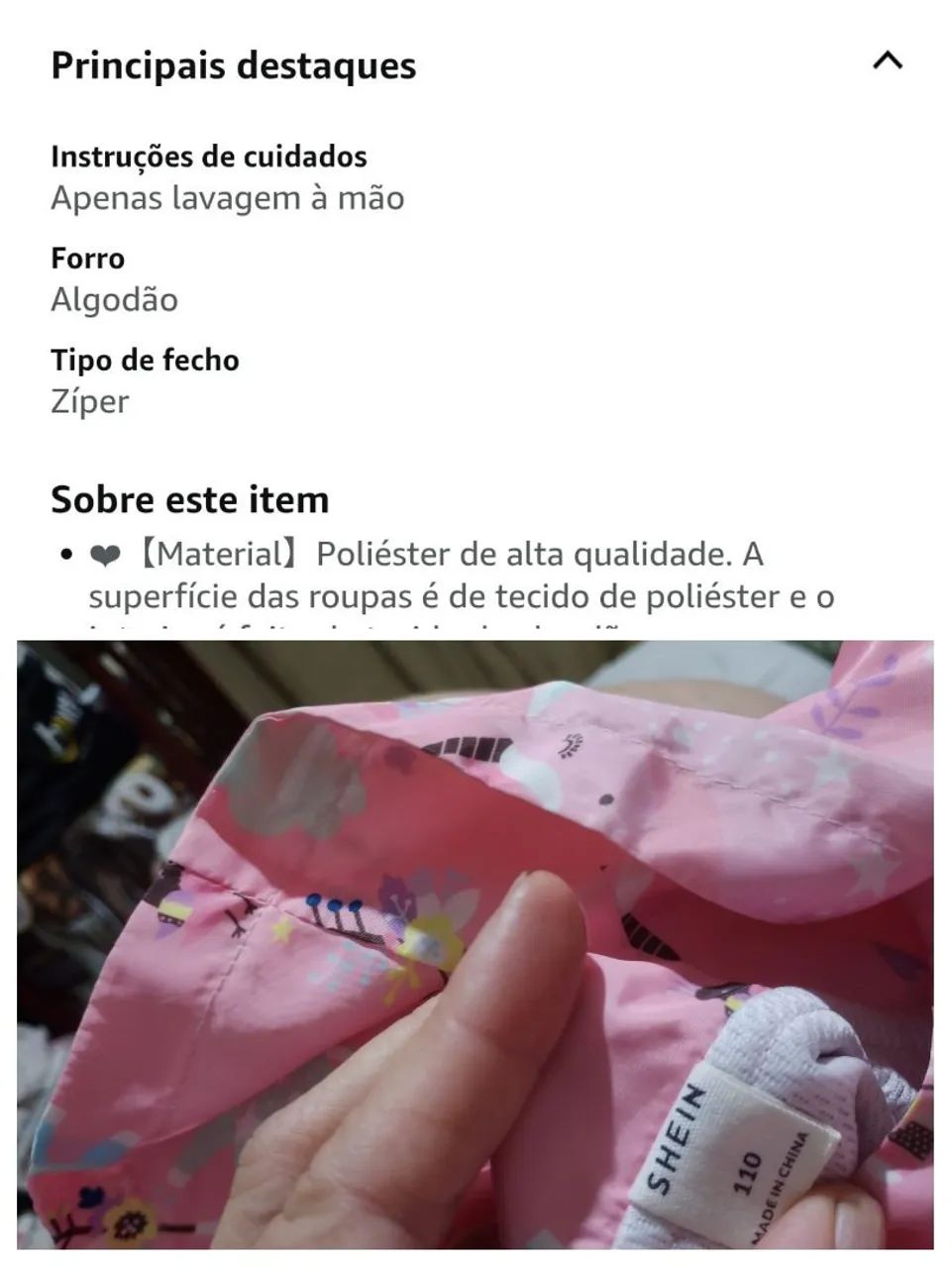 Jaqueta infantil com capuz  - Foto 2