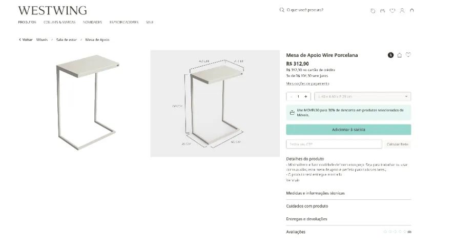 Mesa de Apoio Linee  - Foto 2