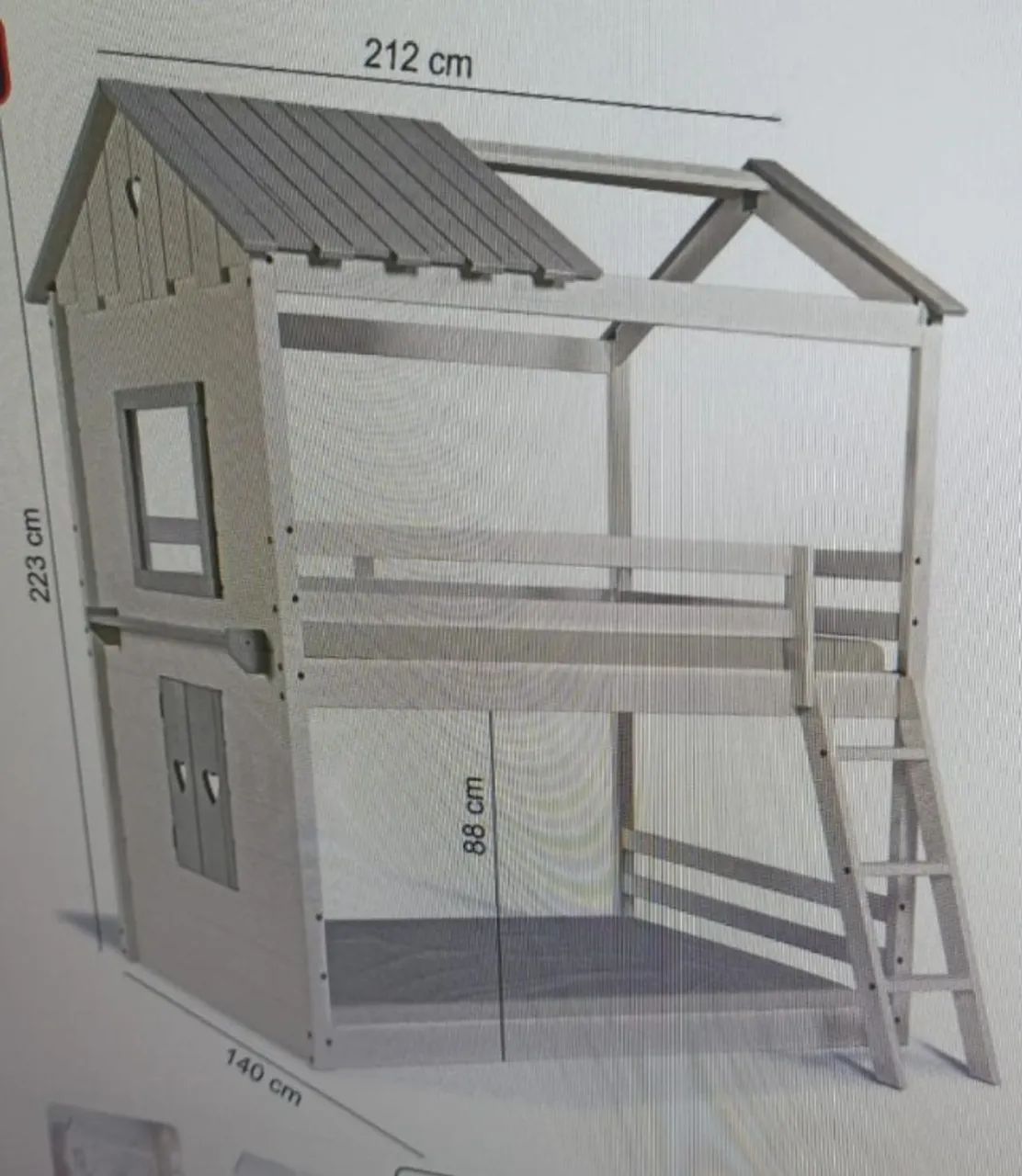 Cama beliche casinha infantil/solteiro