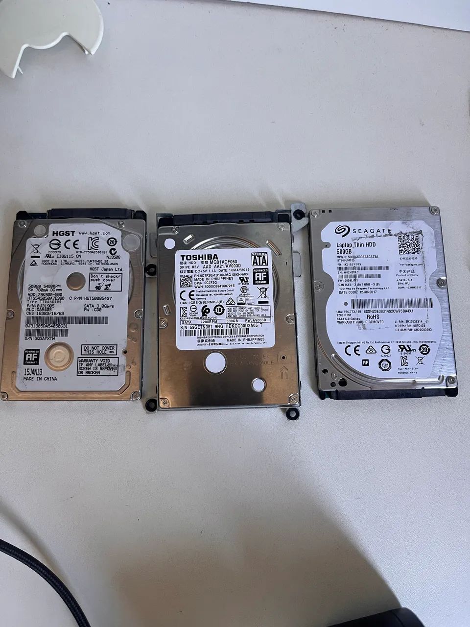 3 HDs de 500gb