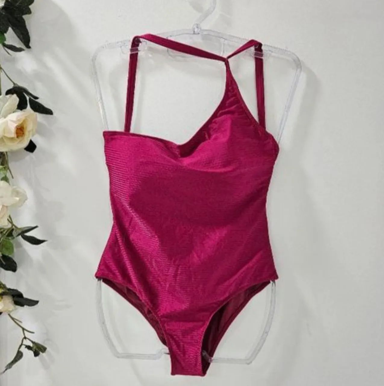 Maiô Pink Alça Única Com Bojo G
