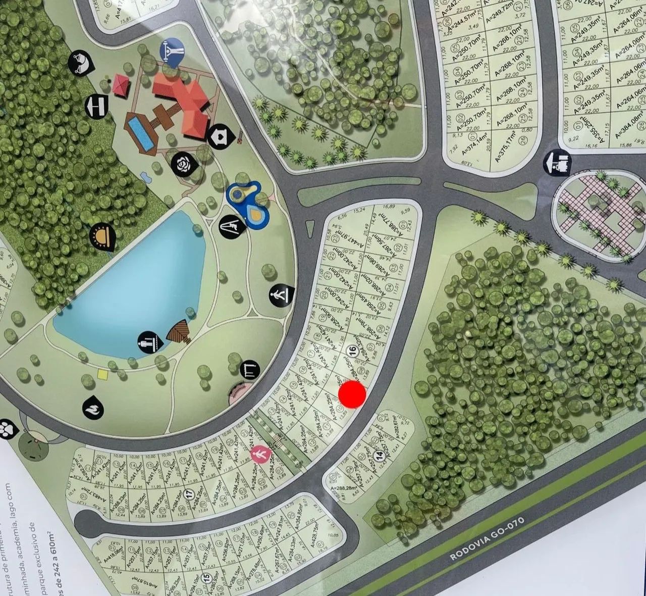 Lote Premium 284m² | Fundo Lago | Frente Mata | Rosa de Leiria - Foto 2