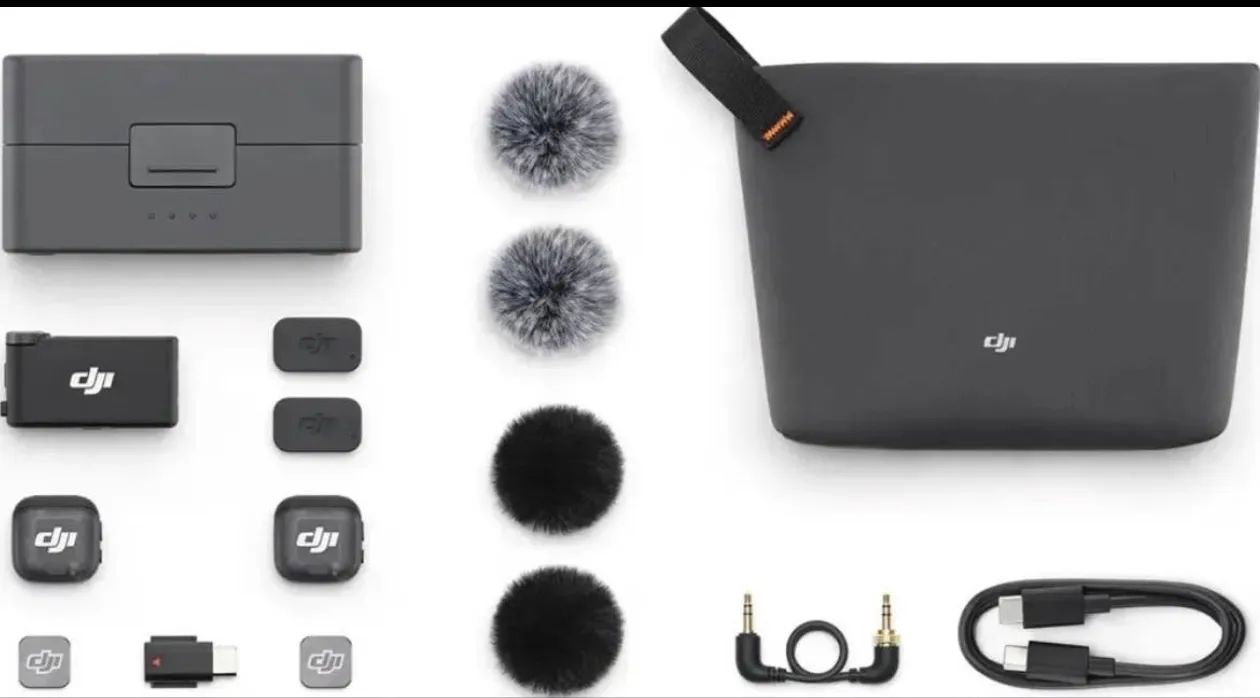 0015　DJI mic 3 DJI Mic 3 Sistema/Gravador de Microfone Duplo para Câmera e