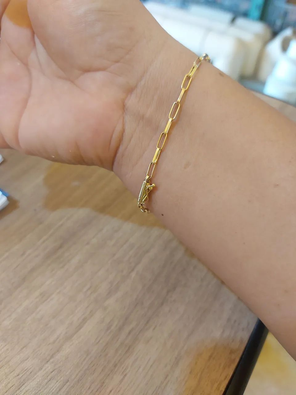 Pulseira de ouro 18k tijolinho  - Foto 2