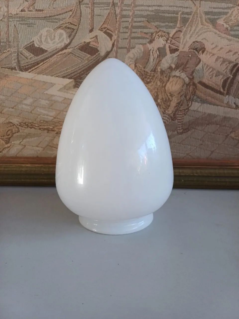 Cúpula de vidro opalino leitoso pingo 