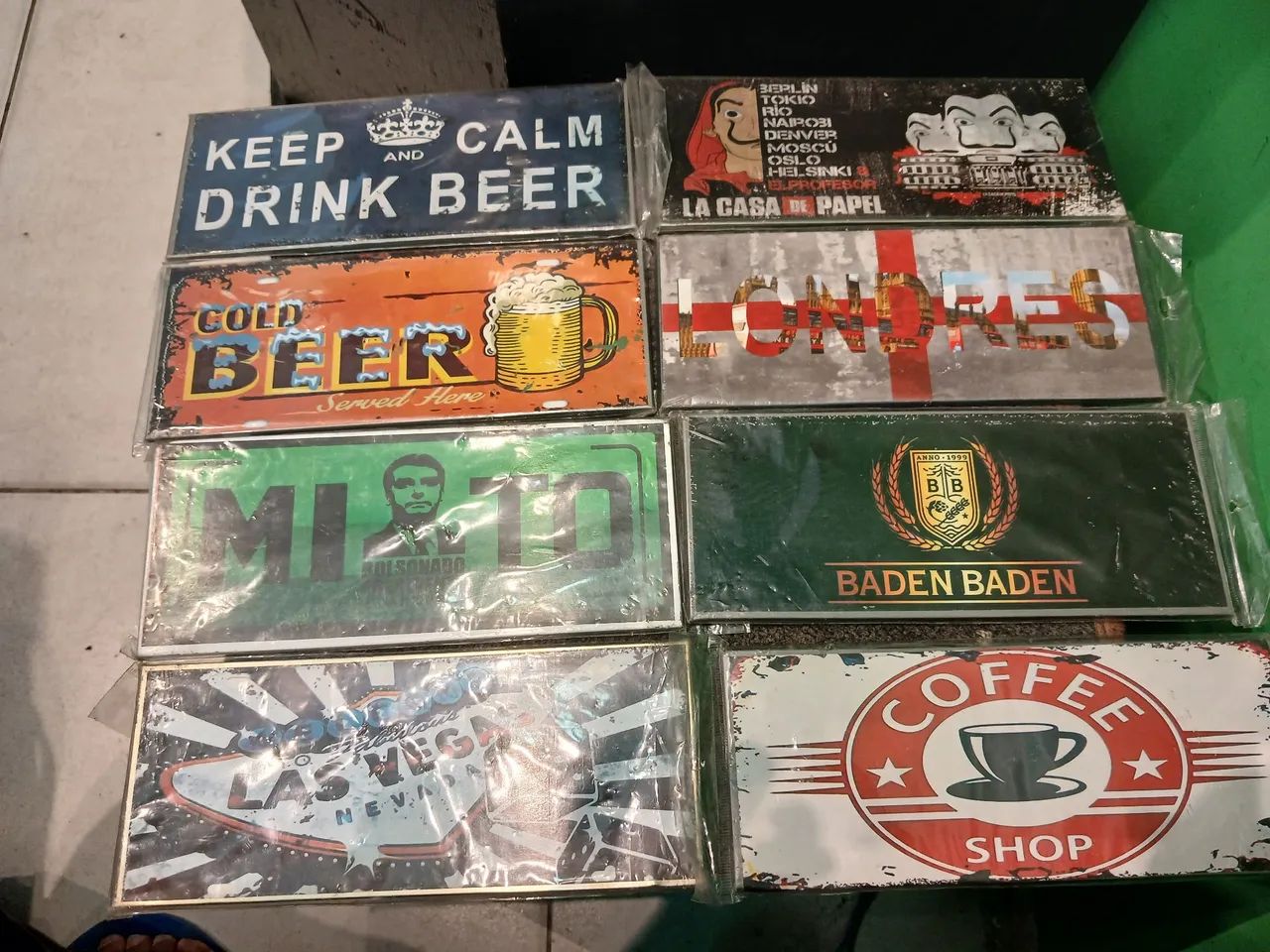 12  PLACAS VINTAGE DE METAL - 10x25 cm 10 reias cada ? - Foto 2