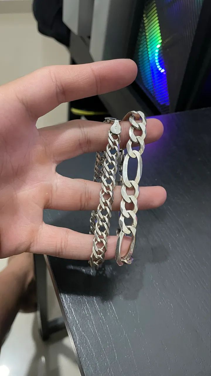 Pulseiras de Prata grossa - Foto 3