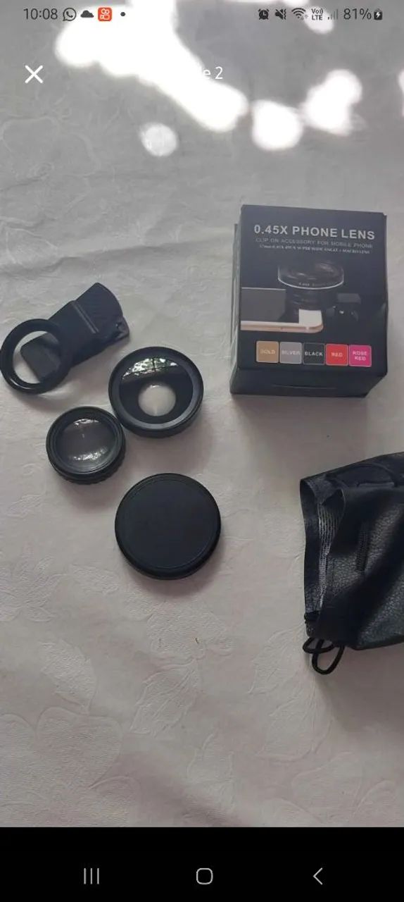 Kit de Lentes p/ Celular 2 em 1 (Profissional) - NOVO