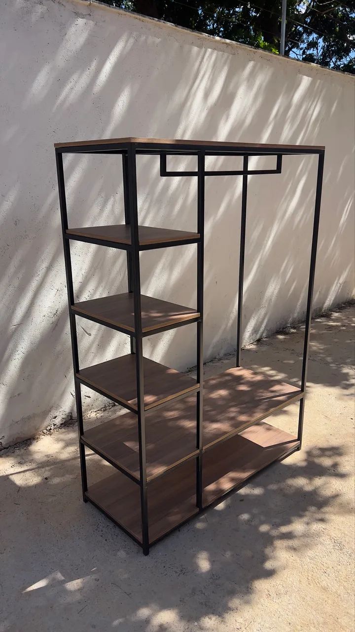 Arara cabideiro estilo industrial 120cm