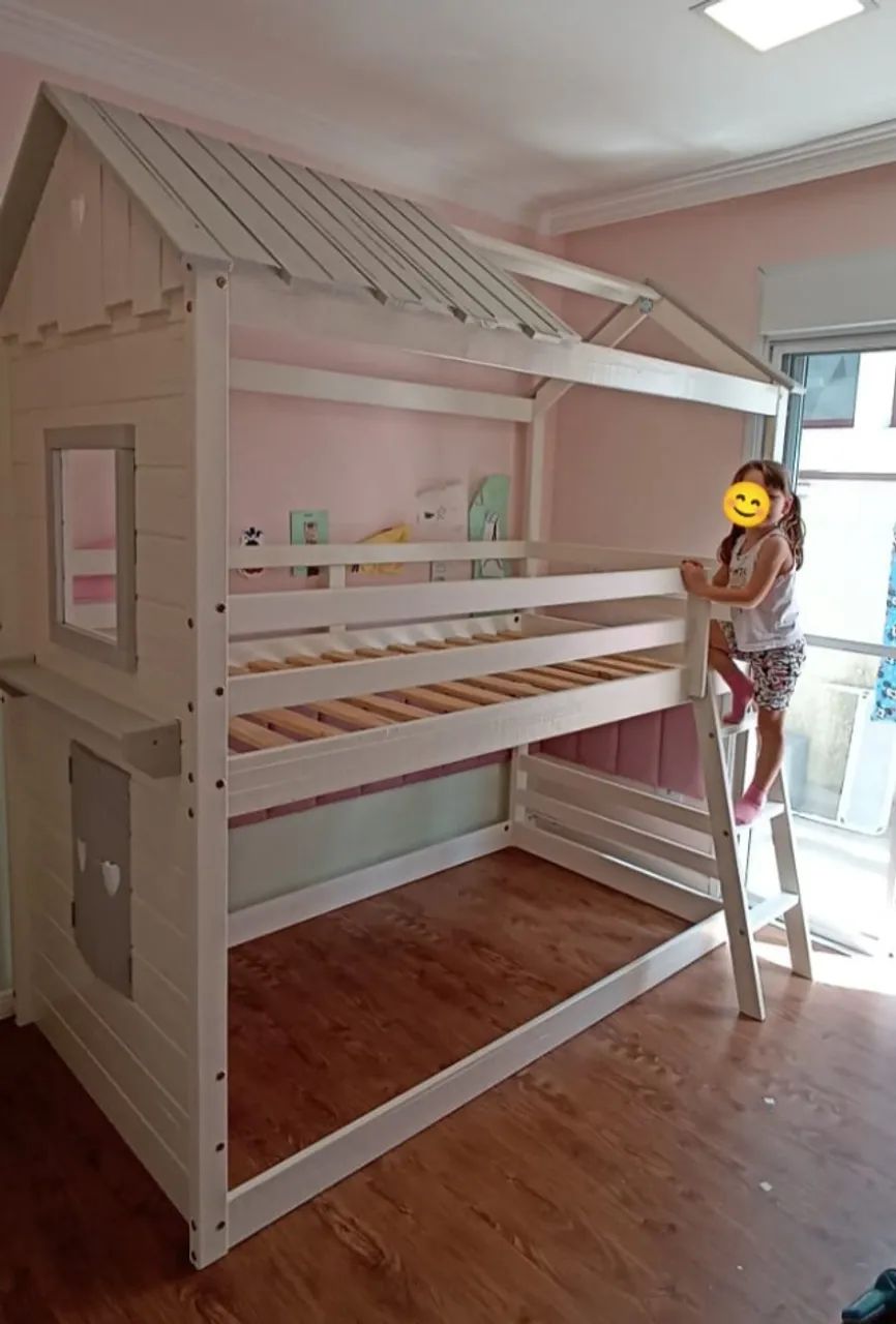Cama beliche casinha infantil/solteiro - Foto 2