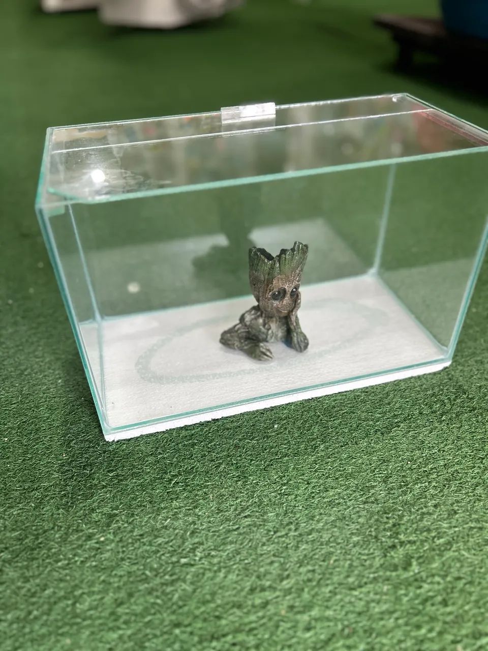 Aquário 13l com decoração 