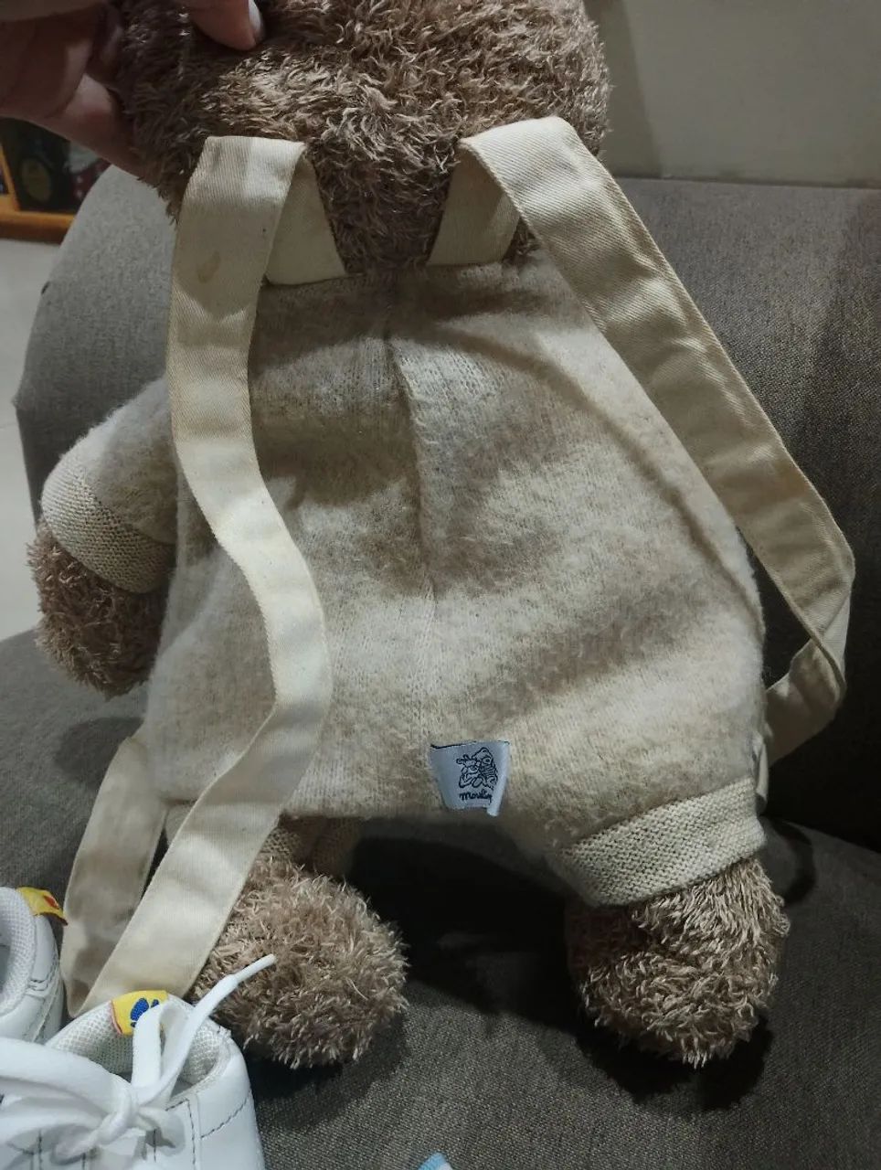Urso de mochila Basile Lola Moulin Roty - Foto 5