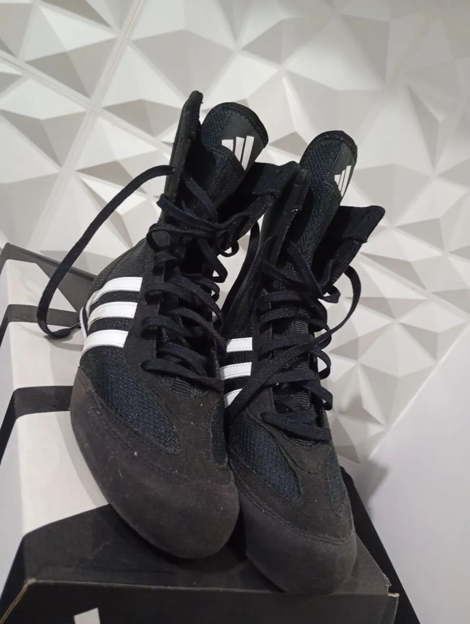 Sapatilha De Boxe adidas Hog 2.0 Boots Fx0561 Preto/branco - Foto 2