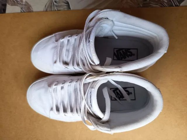 Vans Original sk8-hi plataforma true white - Foto 3